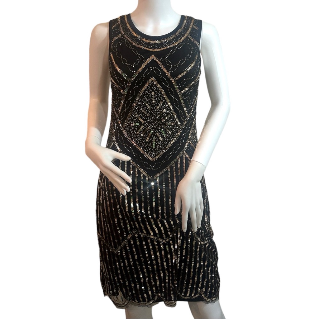 497 Beaded Sequins Sleeveless Dress P19